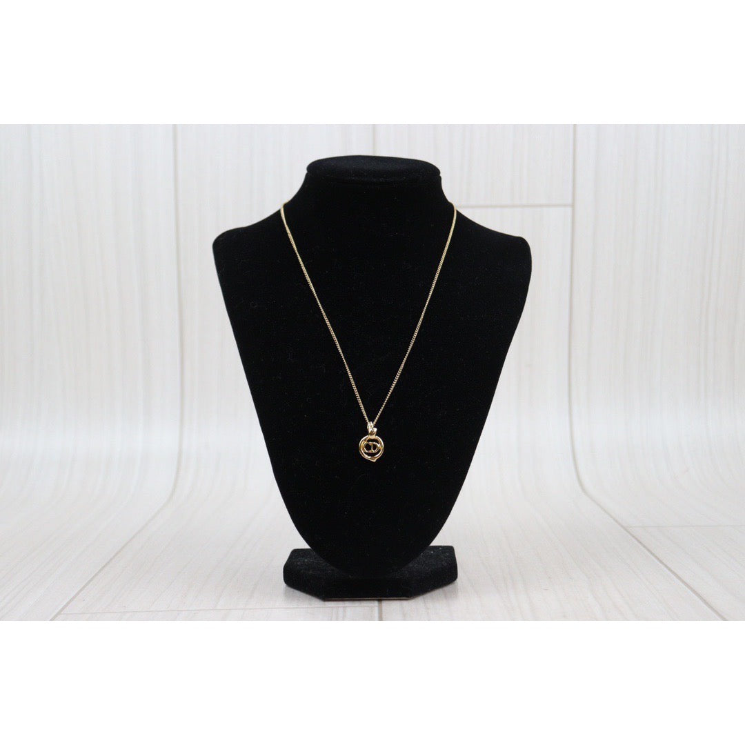 Rank A ｜ Dior CD Necklace Gold Plated ｜V24030763