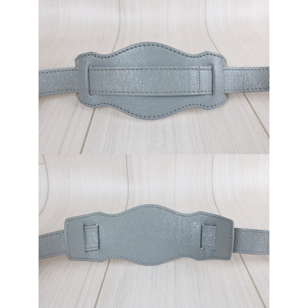 Include Entrupy Certificate of Authenticity｜Good ( Rank AB)｜Balenciaga Waxed Leather Gaint Classic Mini City Grey HandBag Shoulder Bag ｜S26072604