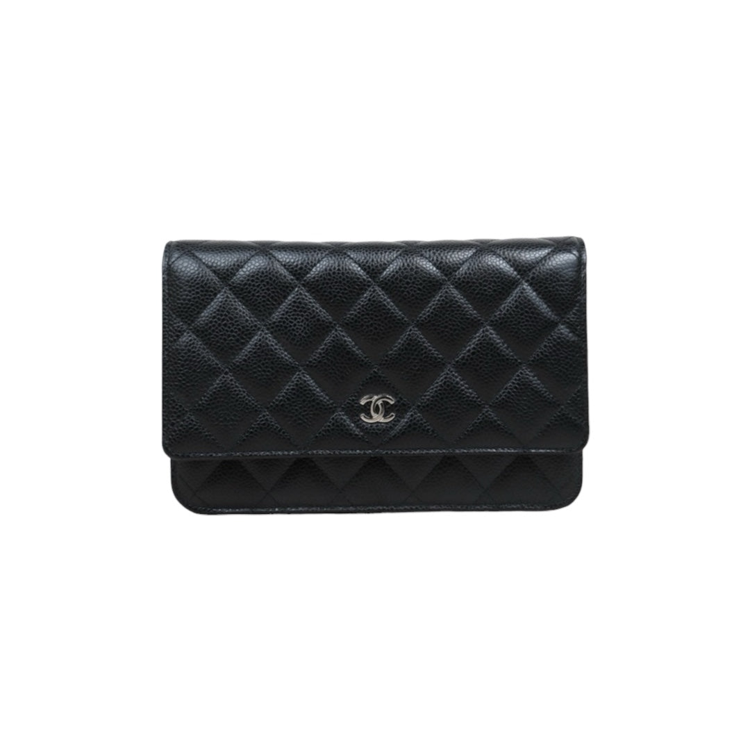 Very Good ( Rank A) ｜ CHANEL Matrasse Chain Caviar Skin WOC19 Shoulder Bag Black Made In 2018～2019Year ｜W25122602