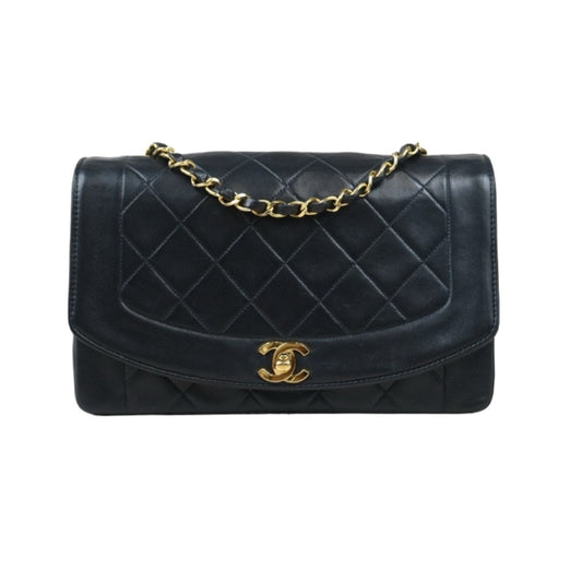 Good ( Rank AB)｜ CHANEL Matrasse Diana 25 Lamb Skin  Chain Bag Made in 1991-1994 Year｜P24073007