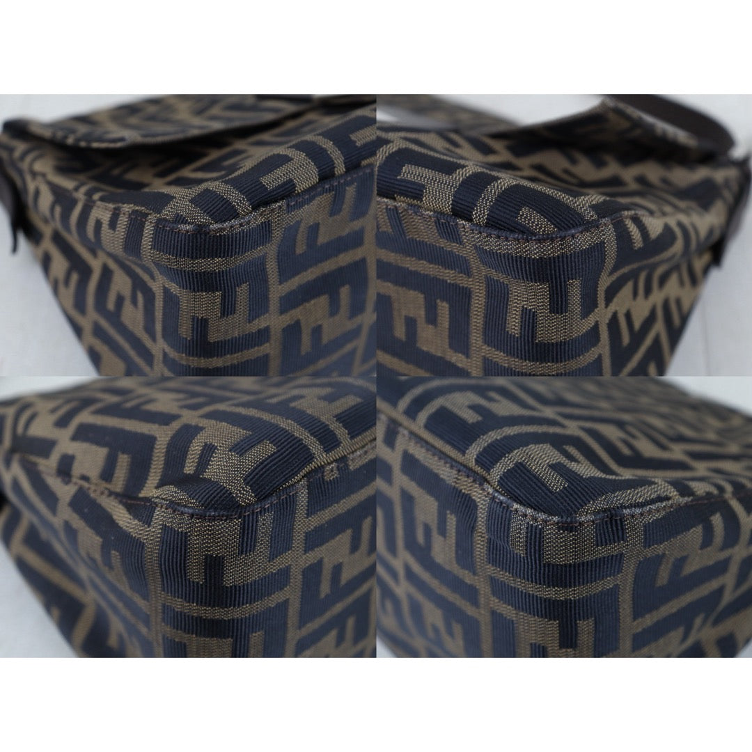 Include Entrupy Certificate of Authenticity｜Very Good ( Rank A)｜ FENDI Zucca Mamma Baguette  Shoulder Bag  ｜S26030820
