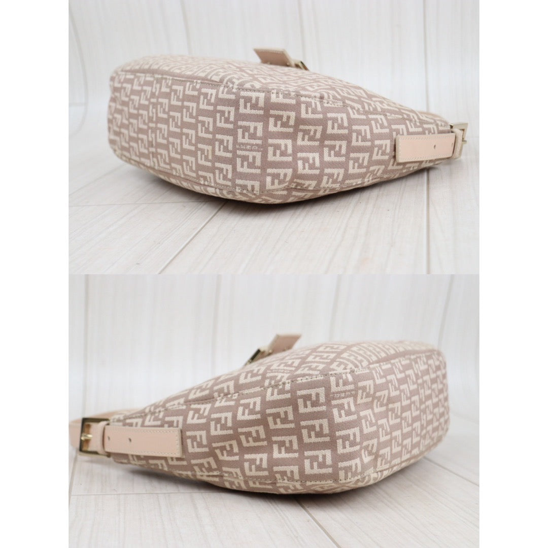 Rank A｜FENDI Zucca Mamma Shoulder Bag Gold Hardware Pink ｜23122114