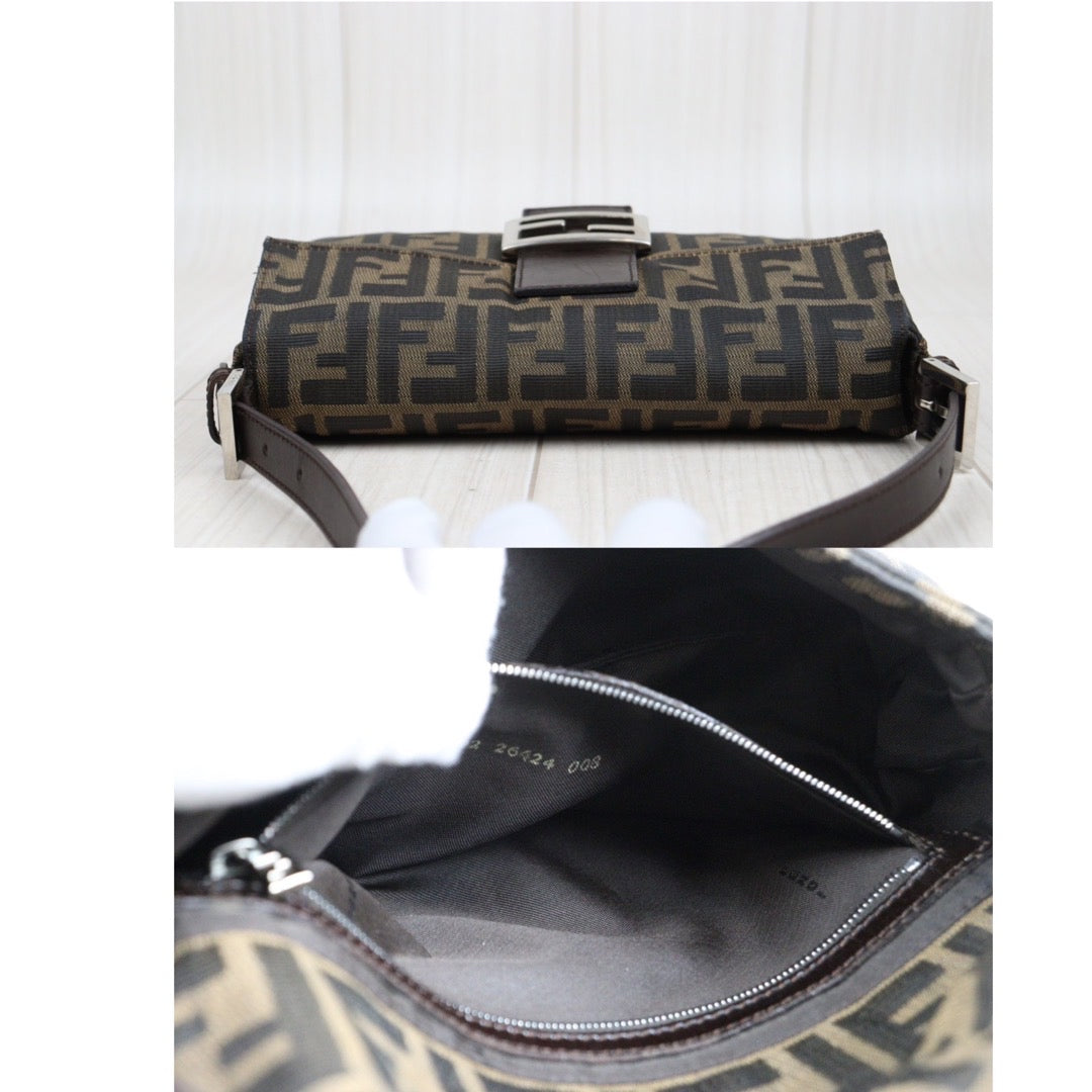 Rank AB｜ FENDI Zucca Mamma Baguette Shoulder Bag ｜23110801