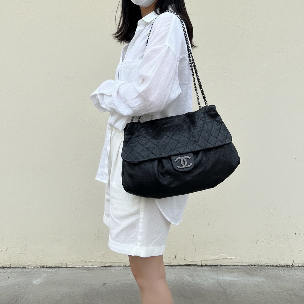Include Entrupy Certificate of Authenticity｜Good ( Rank AB)｜ CHANEL Caviar Skin Matrasse Chain  Shoulder Bag Black Made In 2010- 2011Year｜S26052506