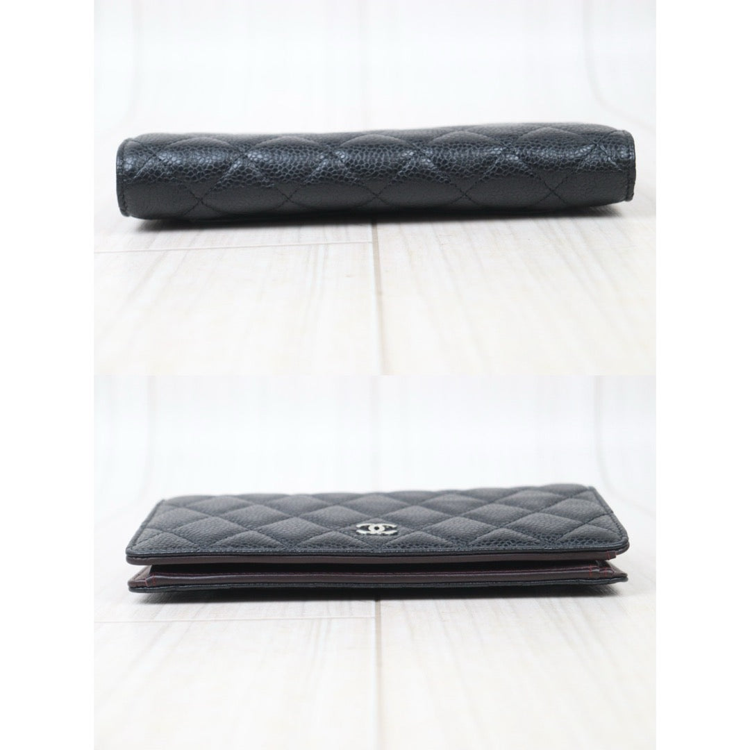 Very Good ( Rank A) ｜ CHANEL Caviar Skin Leather Long Wallet Made in 2013-2014 Year｜24091211