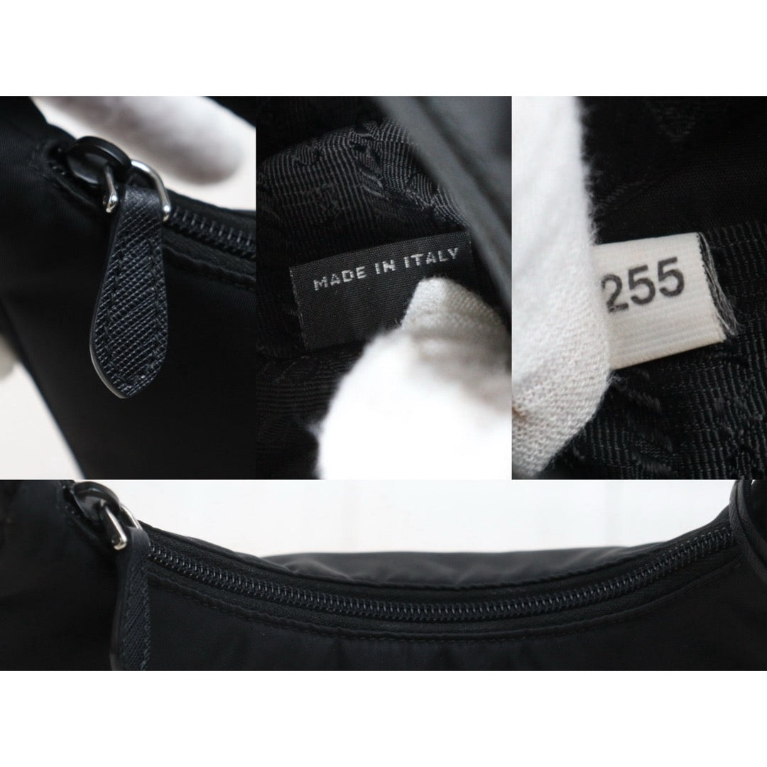 Very Good ( Rank A) ｜ PRADA Re-Edition 2000 HOBO HandBag Black｜S25071017