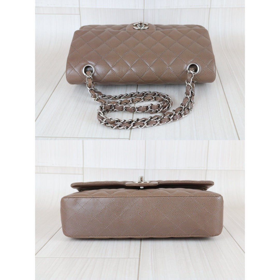 Include Entrupy Certificate of Authenticity｜Very Good ( Rank A)｜CHANEL Caviar Skin Matrasse Chain Double Flap 25 Shoulder Bag Brown Made In 2010~2011Year  ｜S26030802
