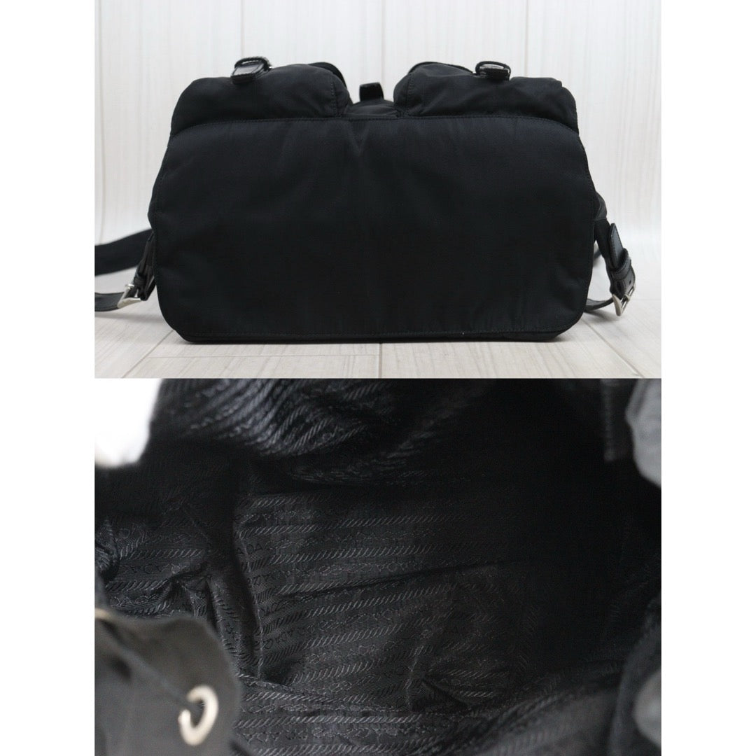 Include Entrupy Certificate of Authenticity｜Good ( Rank AB) ｜Prada  Nylon Black Backpack Medium｜26062601