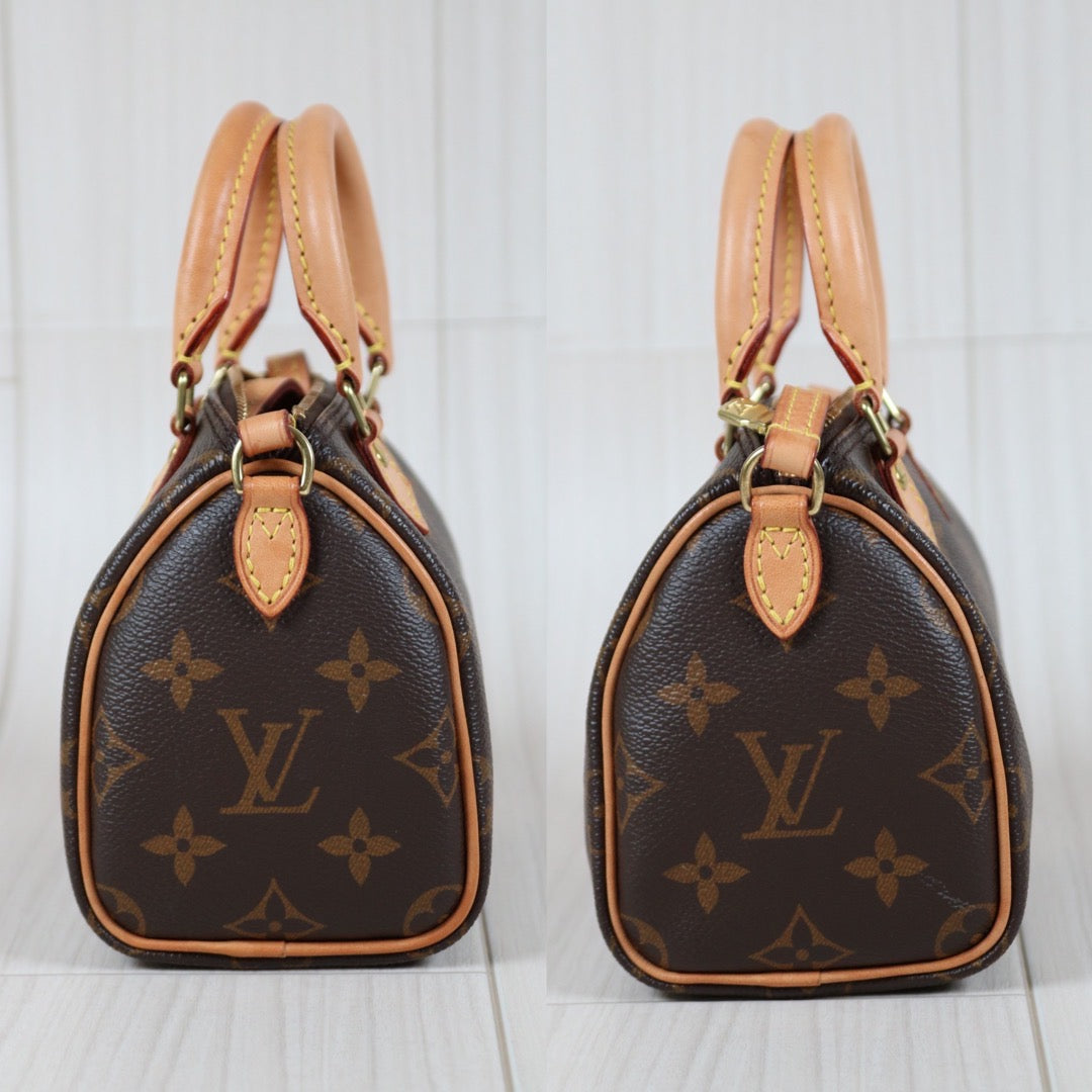 Rank A ｜LV Monogram Nano Speedy  Shoulder Bag｜S24050703