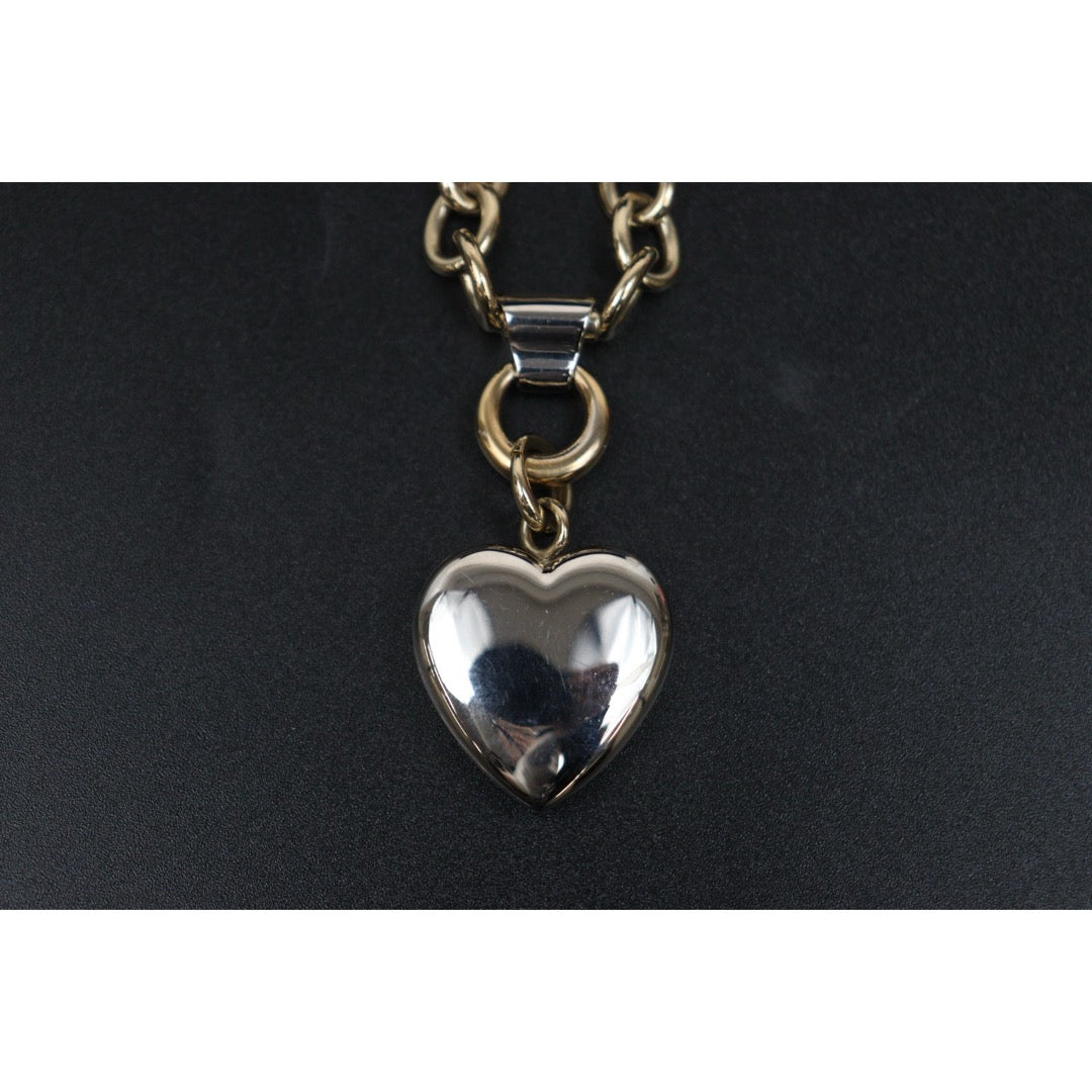 Include Authentic Detective Certificate of Authenticity｜Very Good ( Rank A) ｜CHANEL COCO Mark  B21V Rhinestone Heart Necklace  Made In 2021Year｜S26031003
