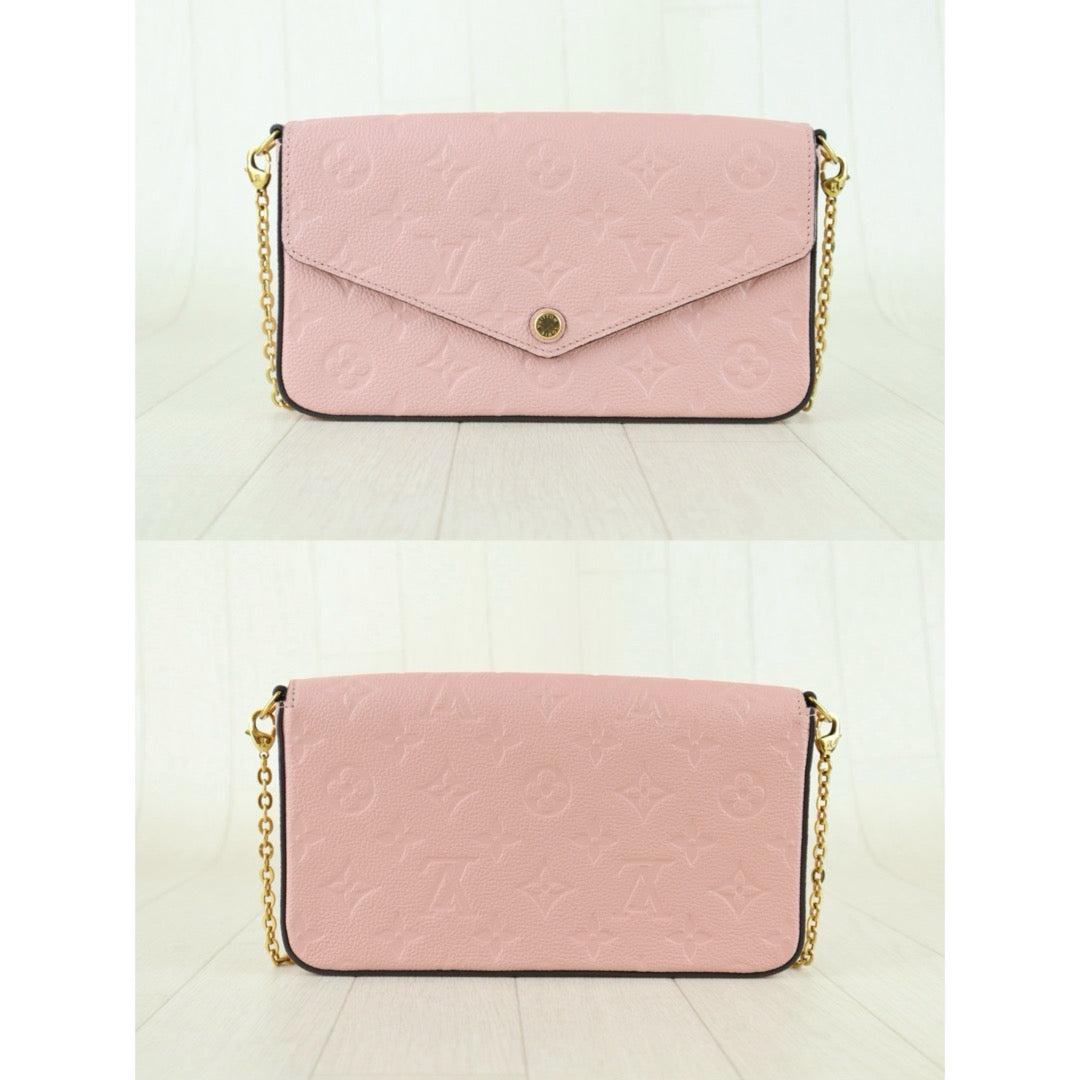 Very Good ( Rank A)｜LV Monogram Empreinte Pochette Felicie Shoulder Bag Pink｜S25103009
