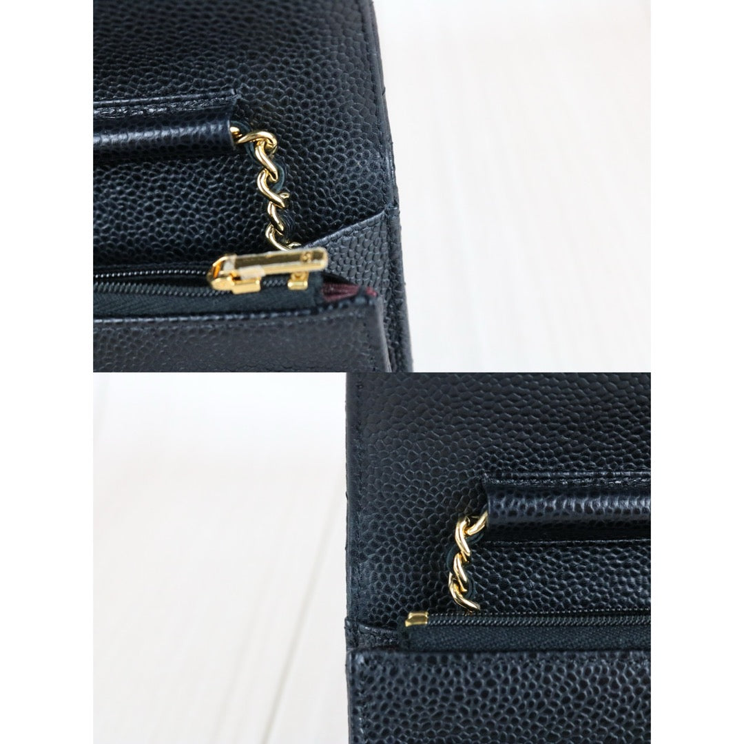 Very Good ( Rank A) ｜Full Set CHANEL Matrasse Chain Caviar Skin WOC19 Shoulder Bag Black Made In 2019～2020Year ｜S25090405