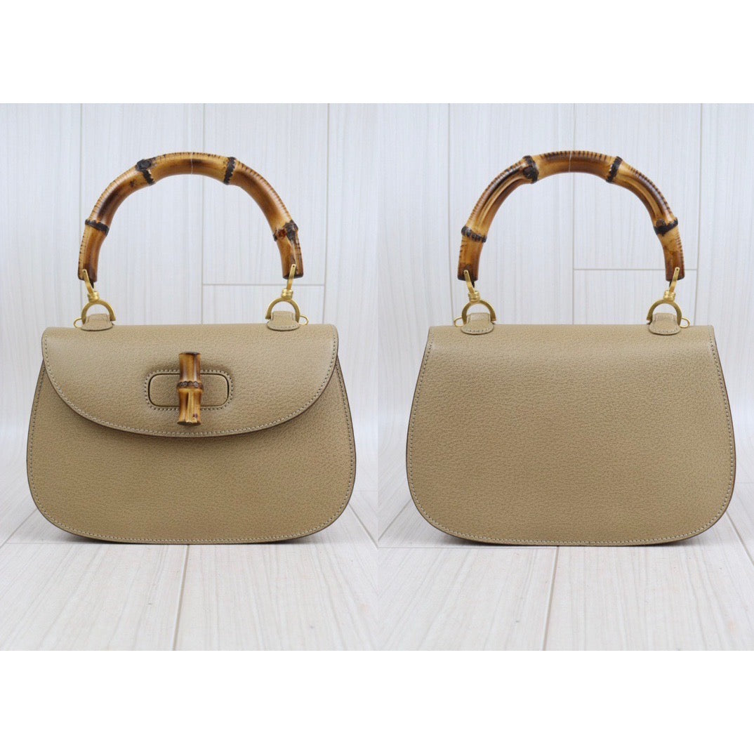 Rank A ｜ GUCCI Vintage Bamboo Hand Bag ｜23120711