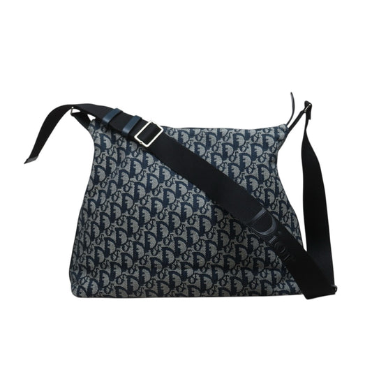 Include Entrupy Certificate of Authenticity｜Good ( Rank AB) ｜ Dior Trotter Canvas Shoulder Bag Blue｜26033001