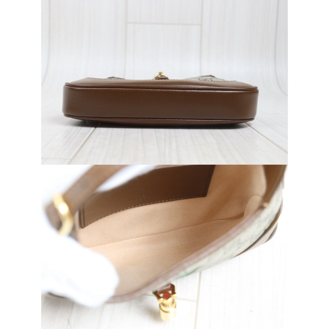 Include Entrupy Certificate of Authenticity｜Very Good ( Rank A) ｜  GUCCI  Monogram Mini Jackie 1961 Handbag With Shoulder Strap｜26101301