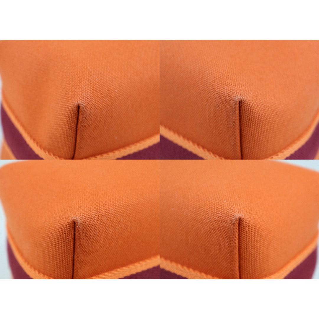 Very Good ( Rank A) ｜ HERMES Bride-A-Brac Canvas Orange Handbag｜H25042205