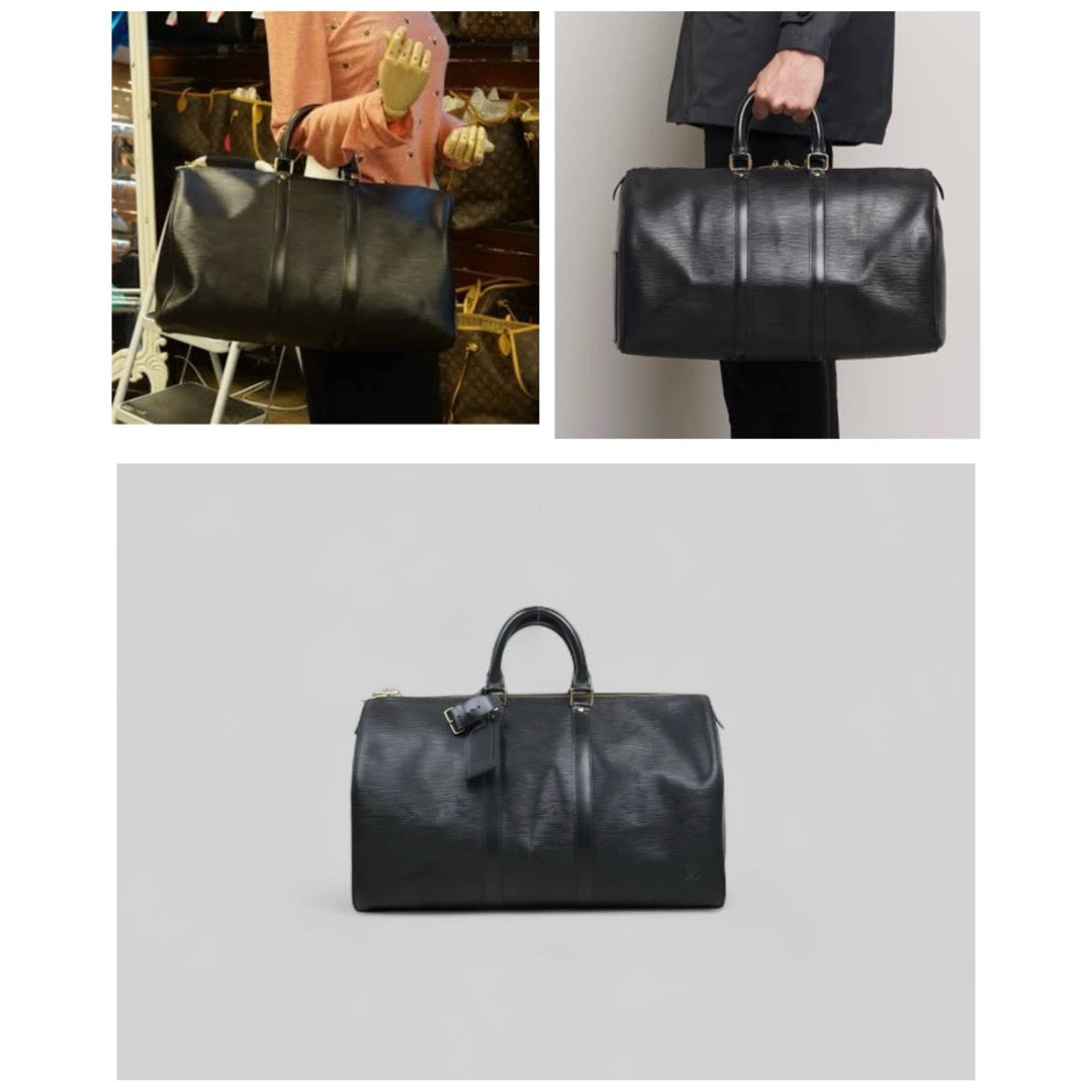 Very Good ( Rank A)｜ LV Epi Keypol Bandrière 45 Black Hand Bag｜25041412