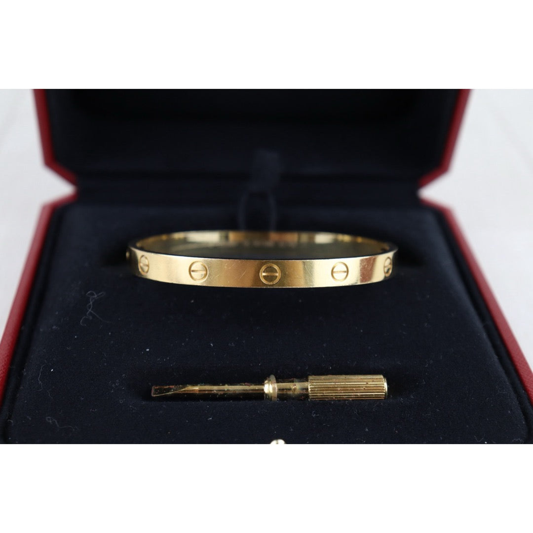 Good ( Rank AB) ｜ Full Set Cartier Yellow Gold Love Bracelet 18 Size ｜H25102402