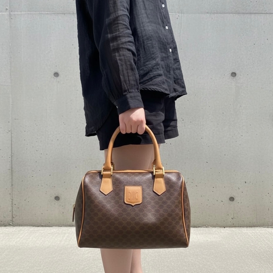 Include Entrupy Certificate of Authenticity｜Good ( Rank AB) ｜CELINE Macadam Boston Handbag Shoulder Bag  ｜26070903