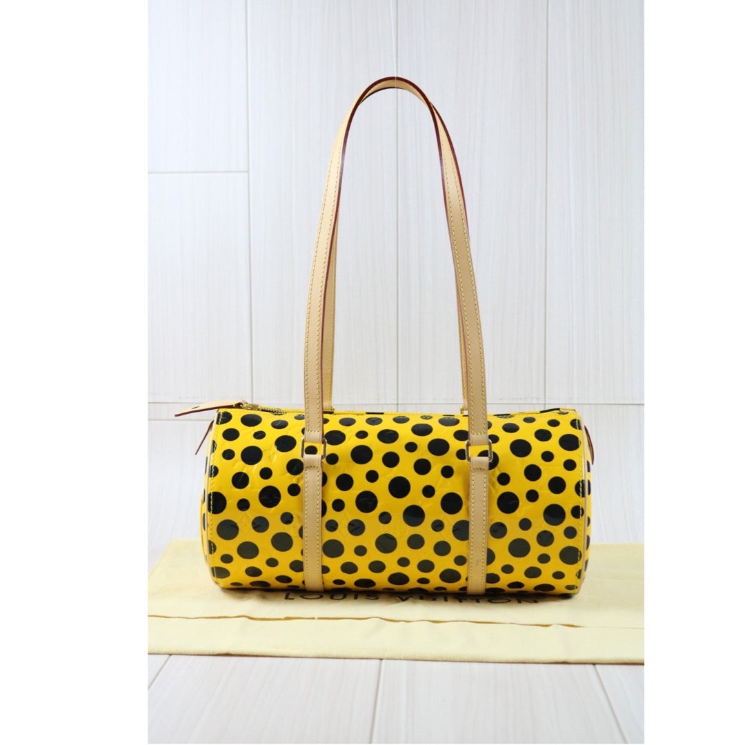 Excellent（Rank SA）｜ LV  Verni Yayoi Kusama Papillon GM Infinity Dot Pumpkin Handbag ｜S24032602