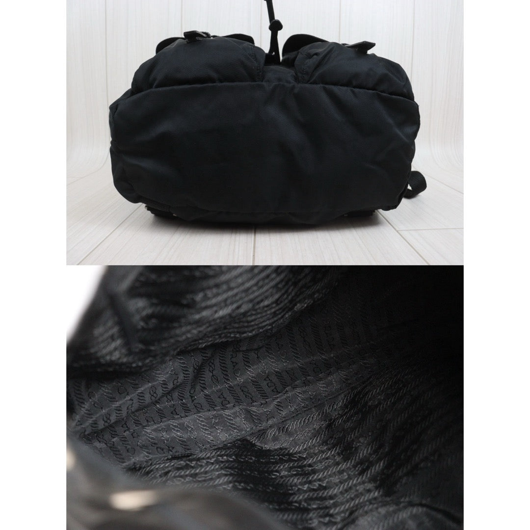 Include Entrupy Certificate of Authenticity｜Very Good ( Rank A) ｜Prada  Nylon Black Backpack Medium ｜26091405