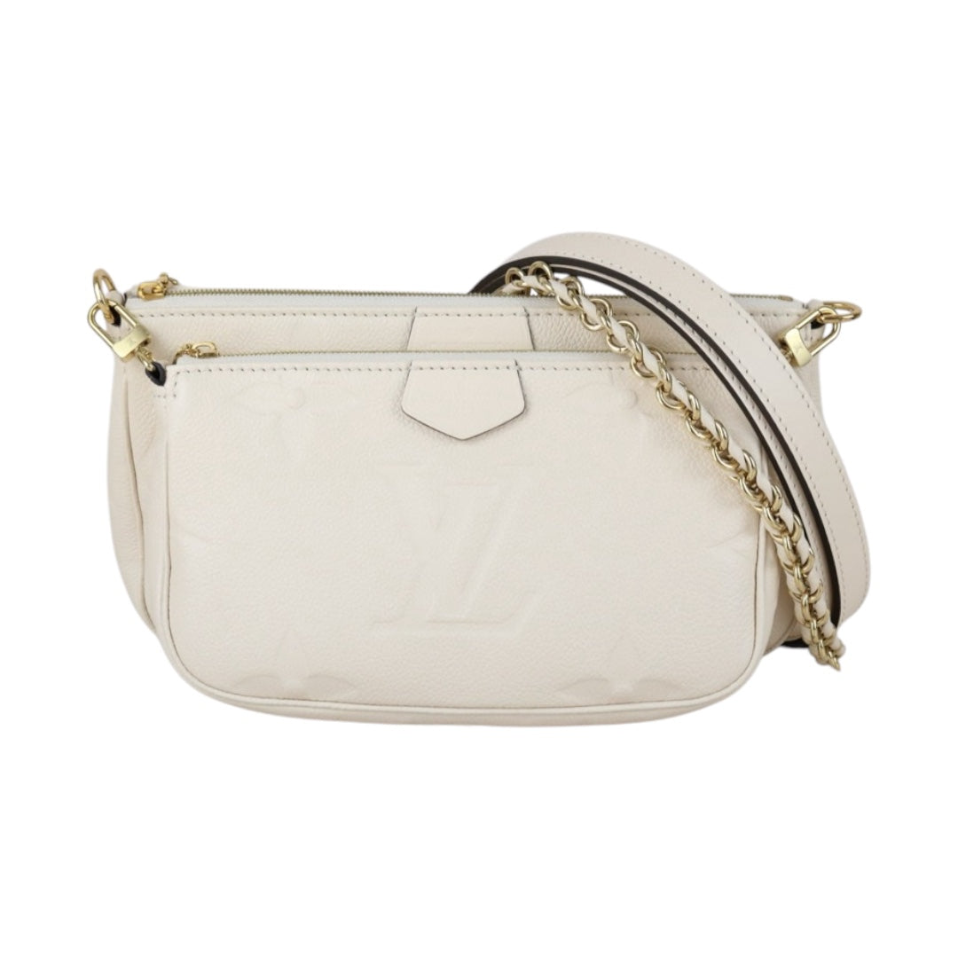 Excellent（Rank SA）｜ LV Monogram Multiti Pochette Accessoire Empreinte Leather Gream IC Chips Model ｜J25042402