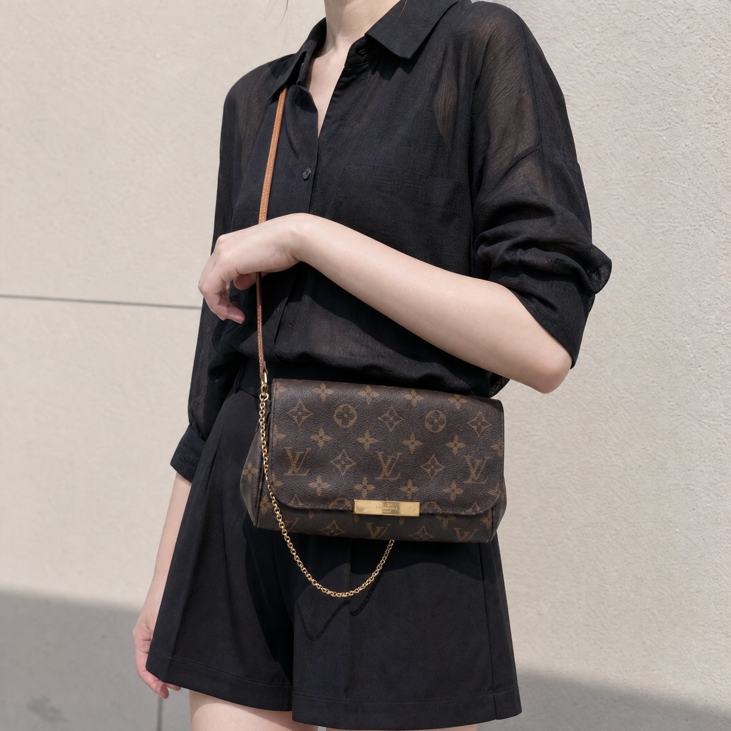 Include Entrupy Certificate of Authenticity｜Good ( Rank AB)｜Louis Vuitton Monogram Favorite PM ShoulderBag ｜S26072516