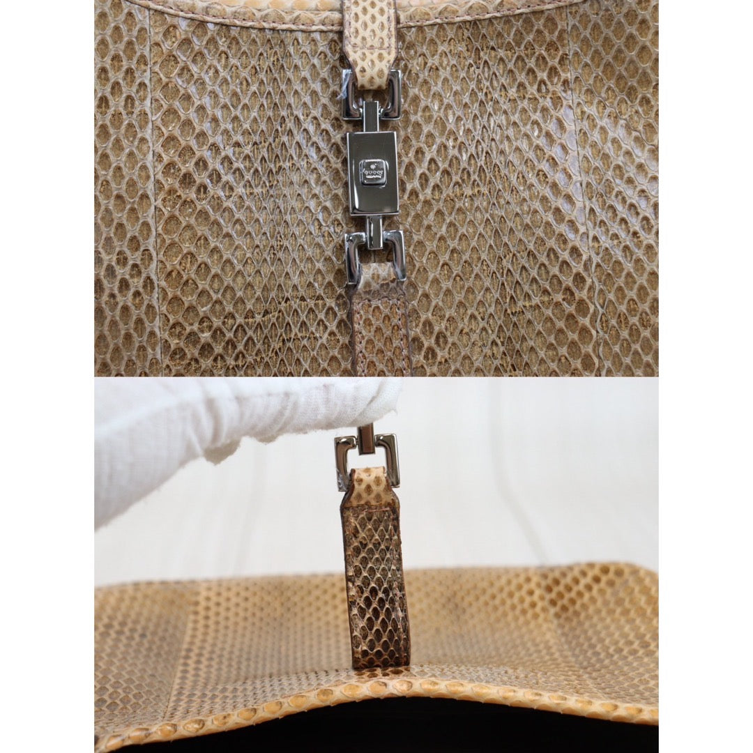 Very Good ( Rank A) ｜ Gucci  Jeckie PM Snake Skin Shoulder Bag ｜Q24030744