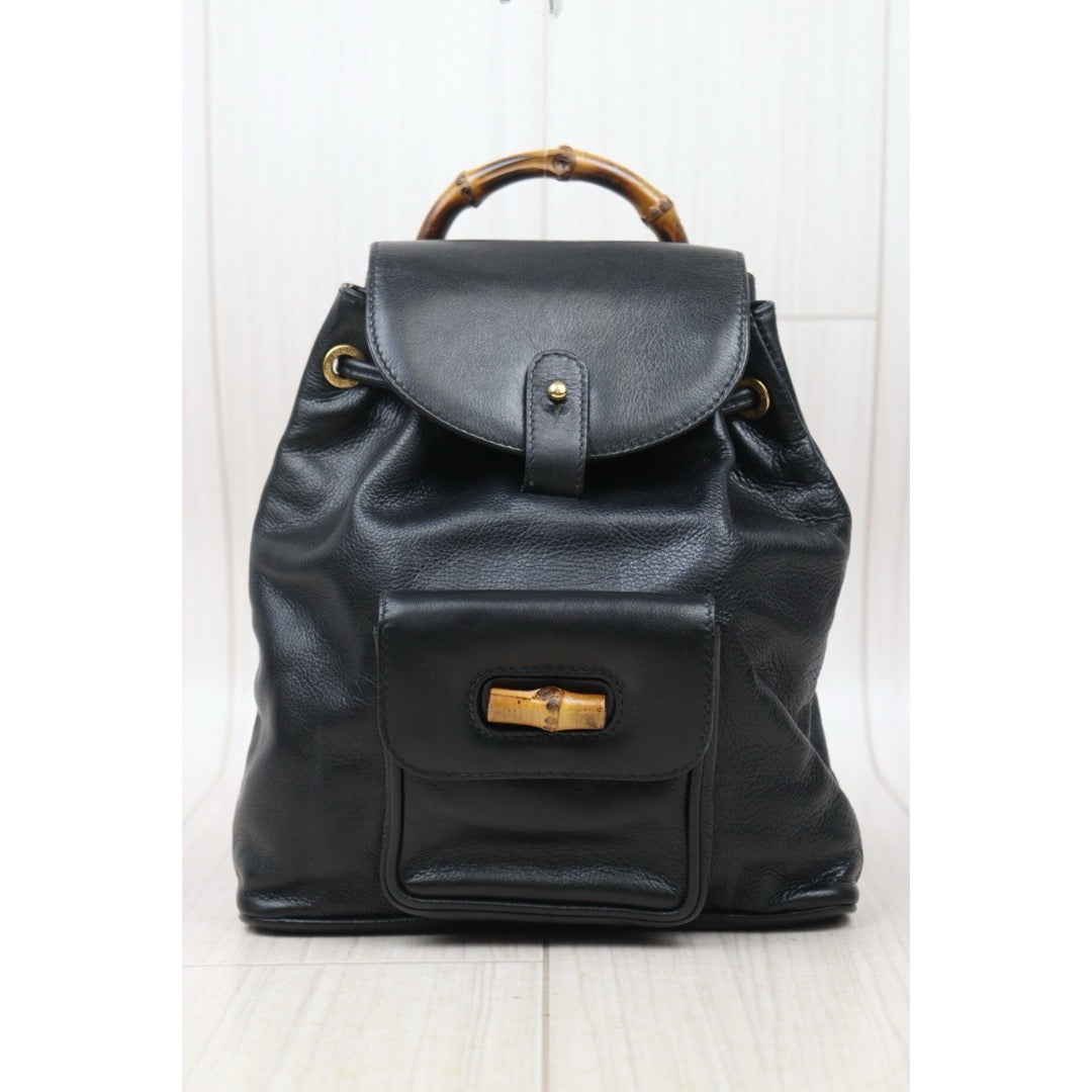 Very Good ( Rank A) ｜GUCCI Bamboo Leather Mini Backpack Back｜24091921