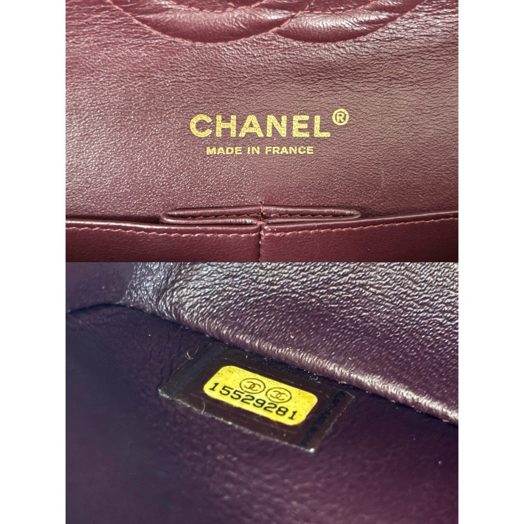 Very Good ( Rank A) ｜ CHANEL  Lamb Skin Black Double Flap 25 Medium Shoulder Bag Made in 2011 Year ｜H25011318