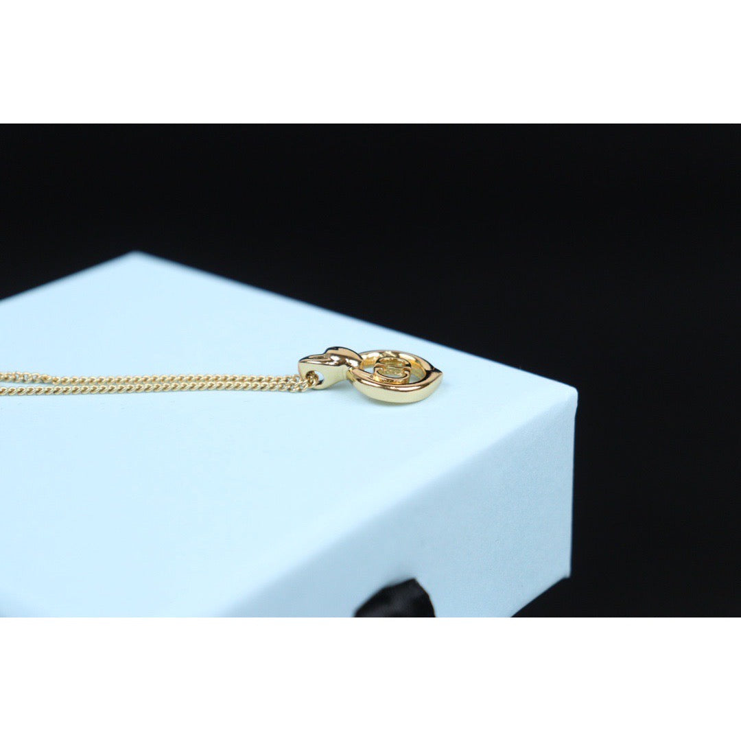 Rank A ｜ Dior CD Necklace Gold Plated ｜V24030763