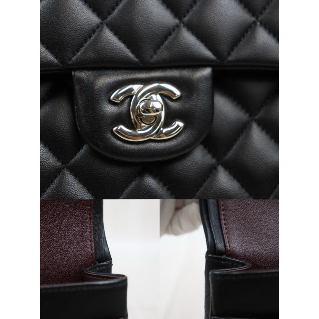 Excellent（Rank SA）｜ Full Set  CHANEL  Lamb Skin Matrasse Double Flap 25 Shoulder Bag Black Made In 2017Year｜S25071018