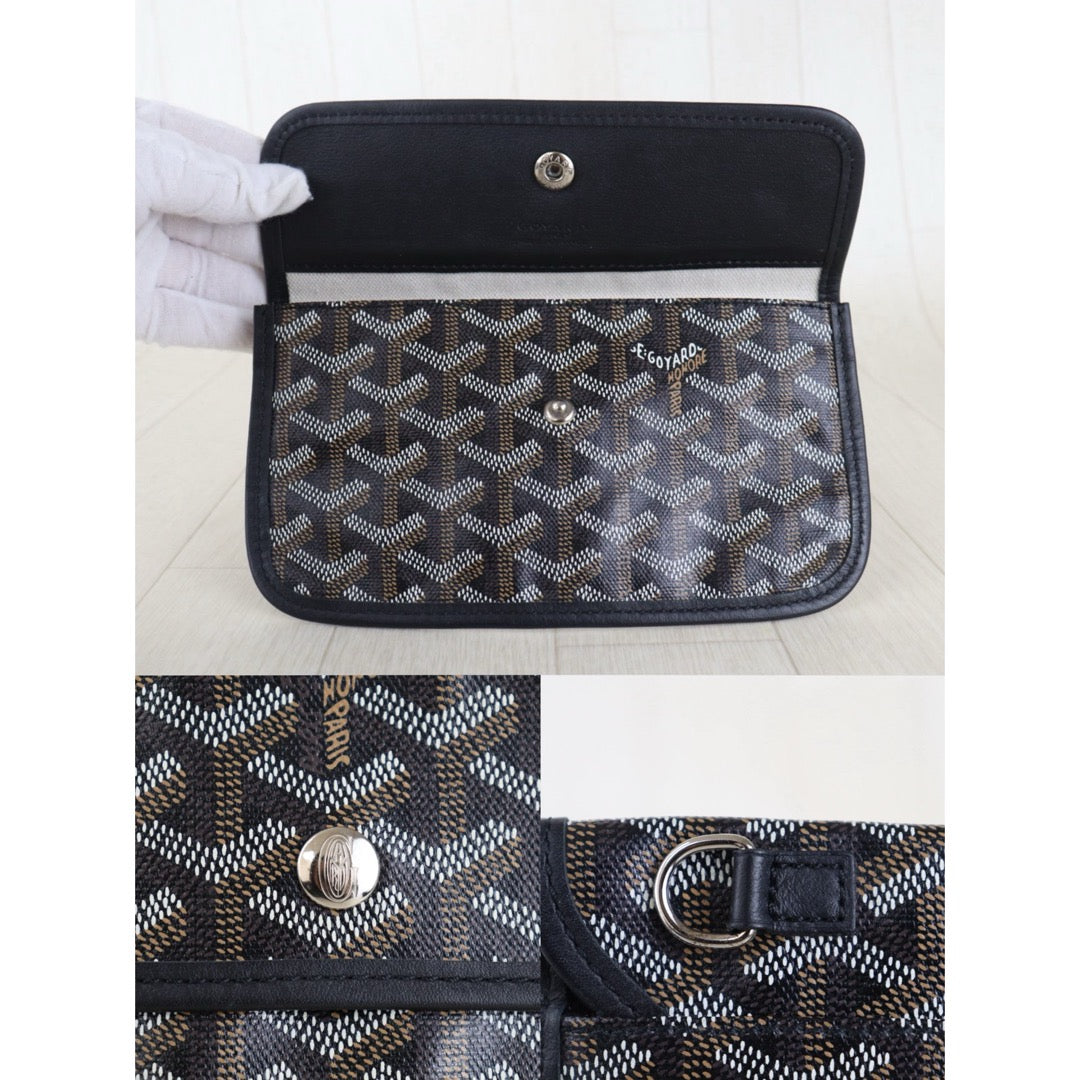 Include Entrupy Certificate of Authenticity｜Good ( Rank AB) ｜ Goyard Saint-Louis MM Tote Bag Black｜S26030825