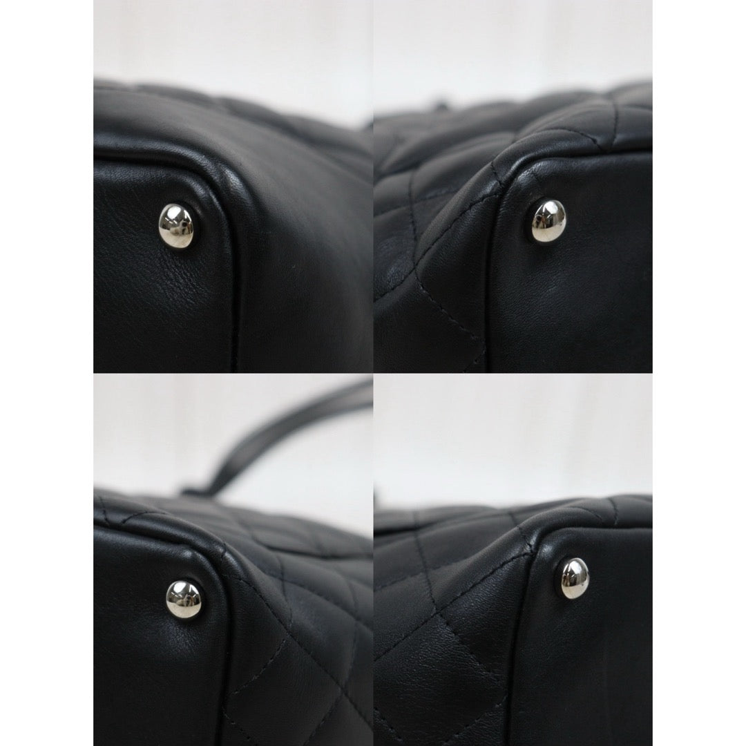 Include Entrupy Certificate of Authenticity｜Very Good ( Rank A)｜ CHANEL Cambon Line ToteBag Black Made In 2004-2005 Year｜26031901