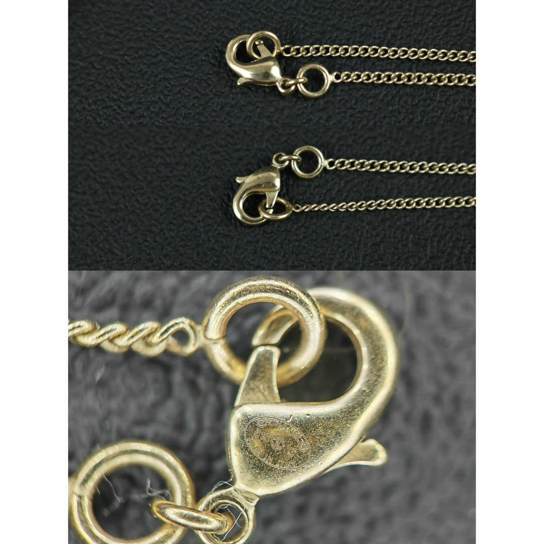 Include Authentic Detective Certificate of Authenticity｜Very Good ( Rank A) ｜CHANEL B15C COCO Mark Rhinestone Golden Necklace  Made In 2015Year｜S26050709