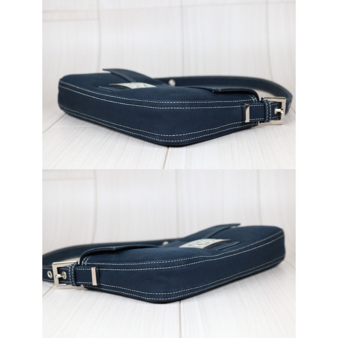 Rank A ｜  FENDI Denim Baguette Shoulder Bag  ｜S24052305