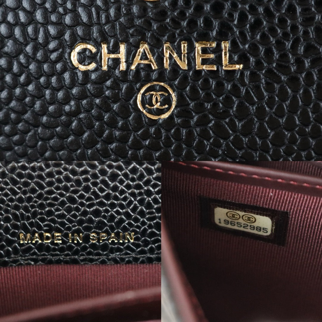 Very Good ( Rank A)｜CHANEL Caviar Skin Black Long Wallet Made In 2014Year｜S25112002