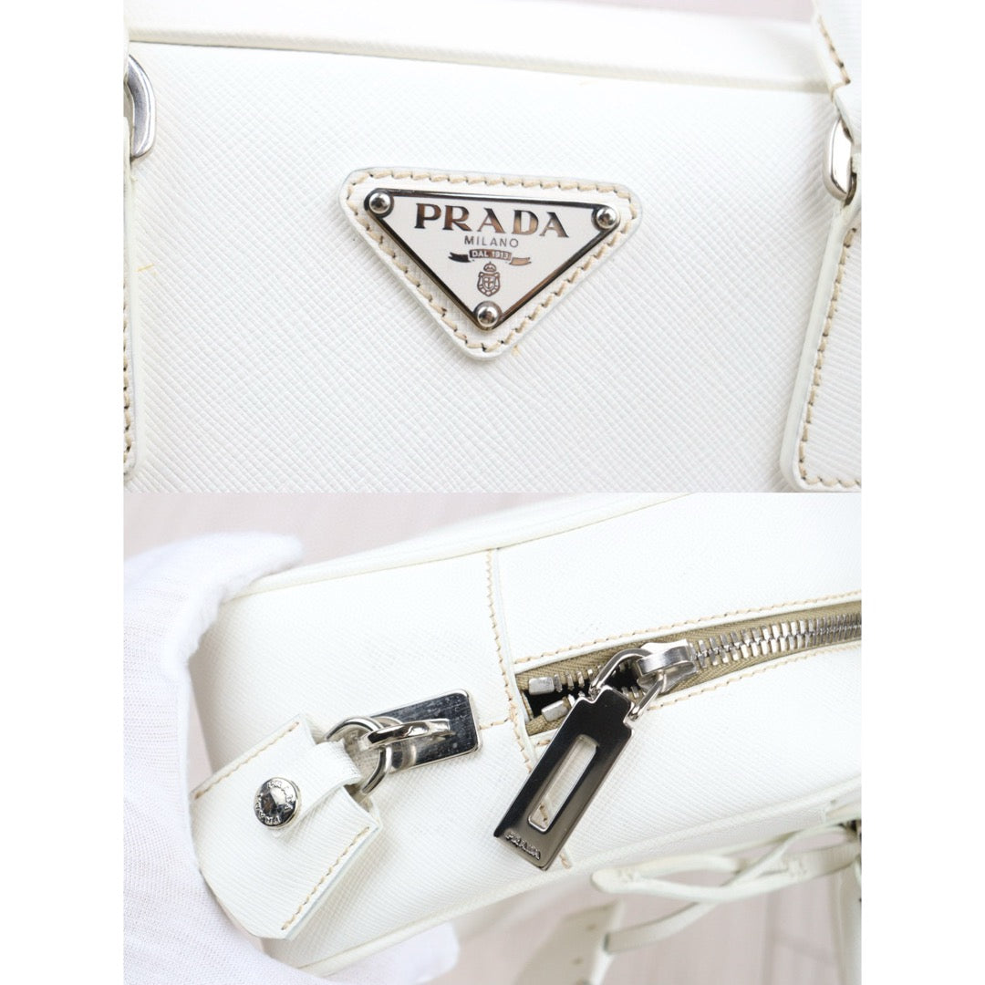 Good ( Rank AB)｜Prada Plume mini HandBag White｜V24121909