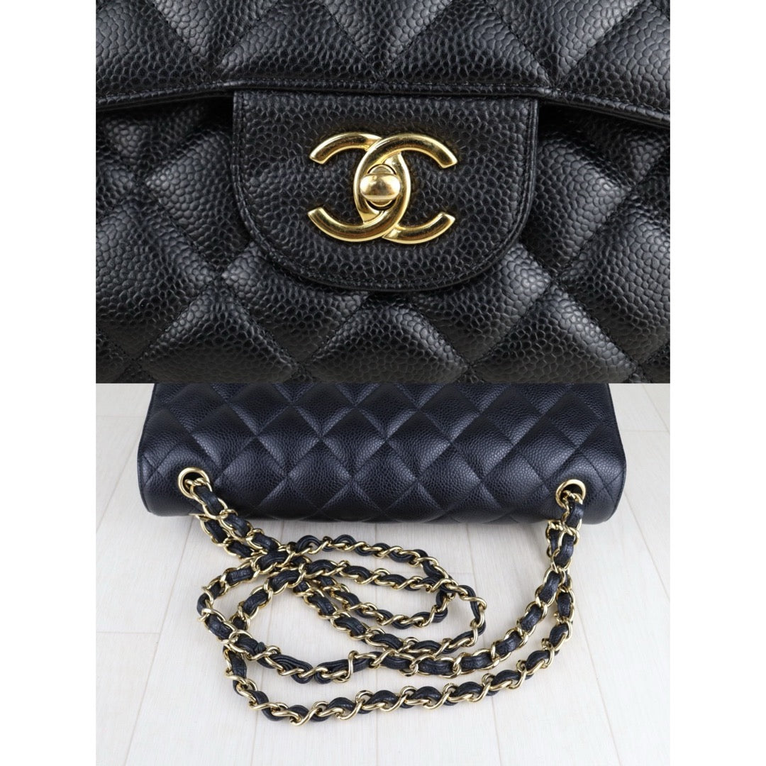 Very Good ( Rank A)｜ CHANEL Matrasse Chain Caviar Skin Jumbo Black  Made In 2012 Year｜S25110322