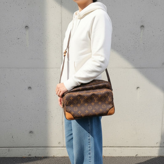 Include Entrupy Certificate of Authenticity｜Good ( Rank AB) ｜  Louis Vuitton Monogram Nile Shoulder Bag｜26042004