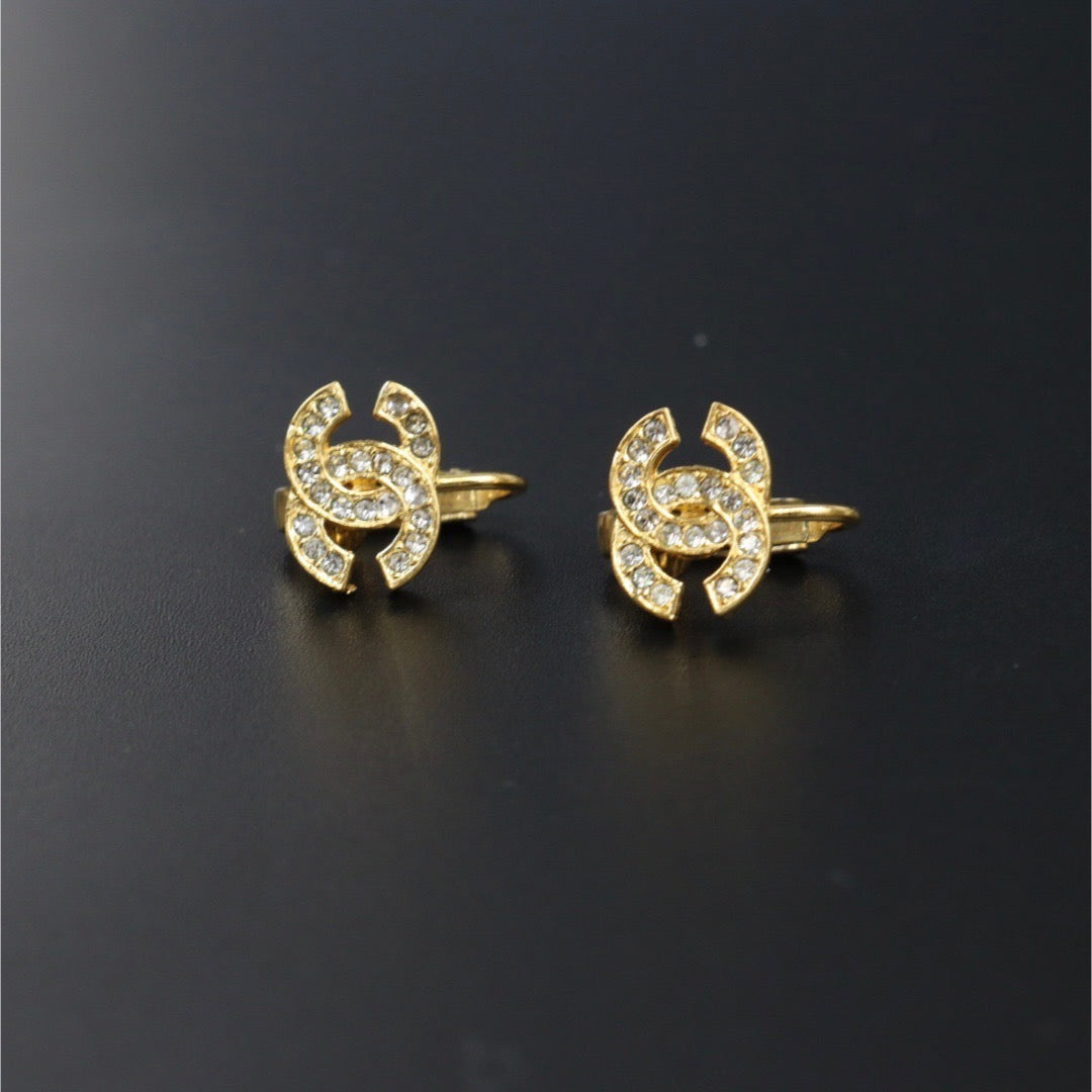 Good ( Rank AB)｜CHANEL COCO Mark Diamond Vintage Earrings ｜24042515