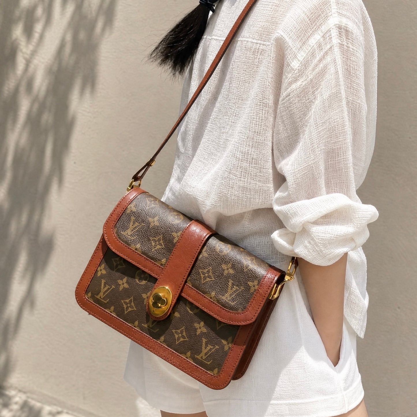 Include Entrupy Certificate of Authenticity｜Good ( Rank AB)｜ Louis Vuitton Monogram Dauphine Vintage Shoulder Bag ｜26072203