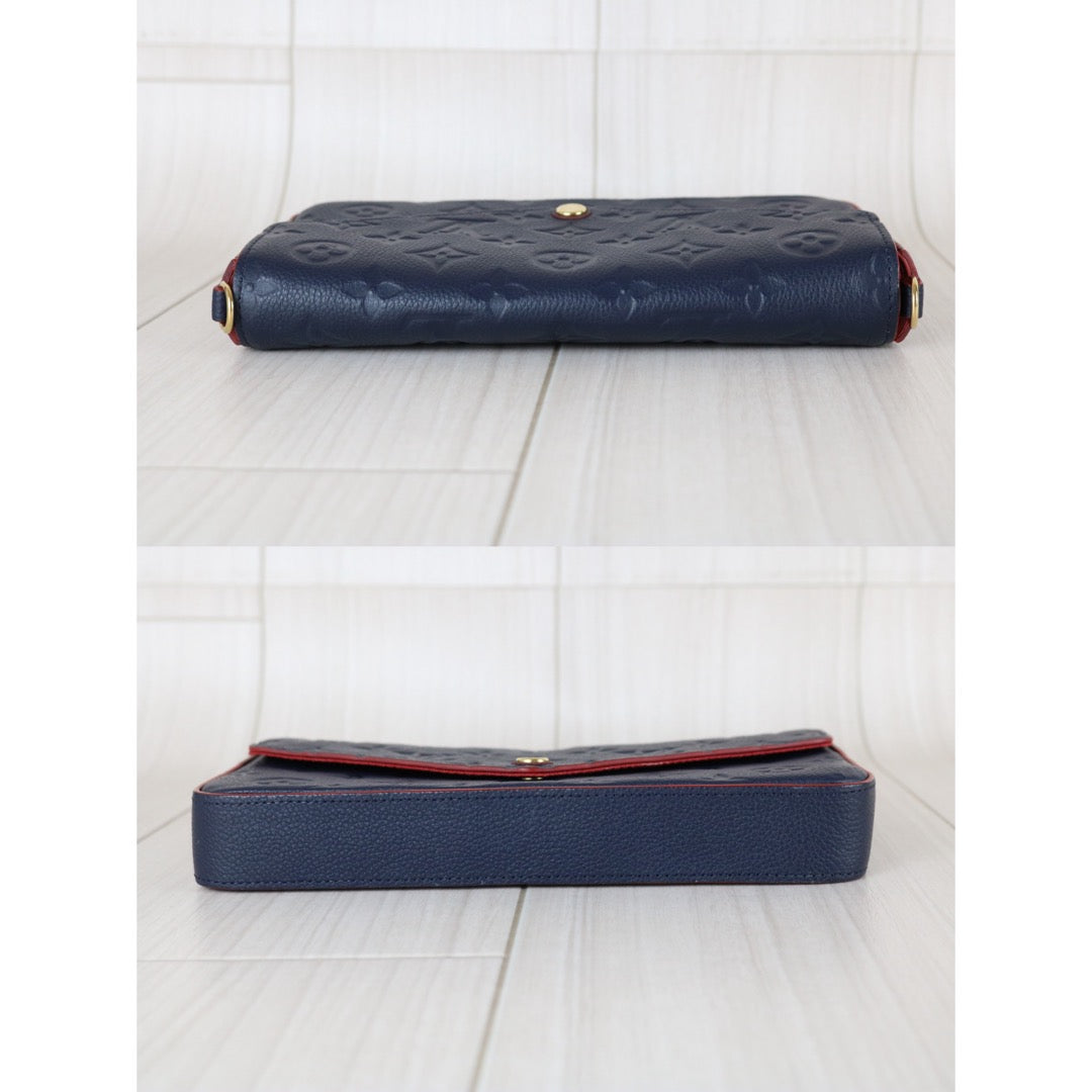 Very Good ( Rank A)｜LV Monogram Empreinte Pochette Felicie Shoulder Bag Blue｜S25112304