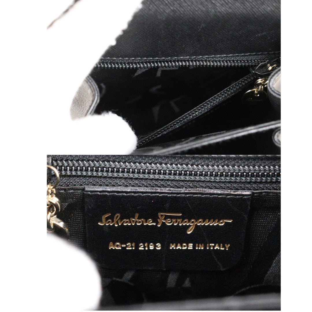 Rank A  ｜Ferragamo Gancini 2WAY Handbag  Shoulder Bag｜23122121