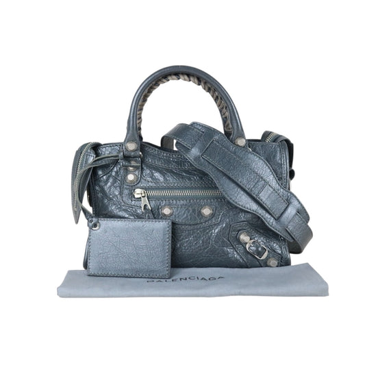 Good ( Rank AB)｜Balenciaga Calf Leather  Le City Mini Shoulder Bag Grey｜W25100101