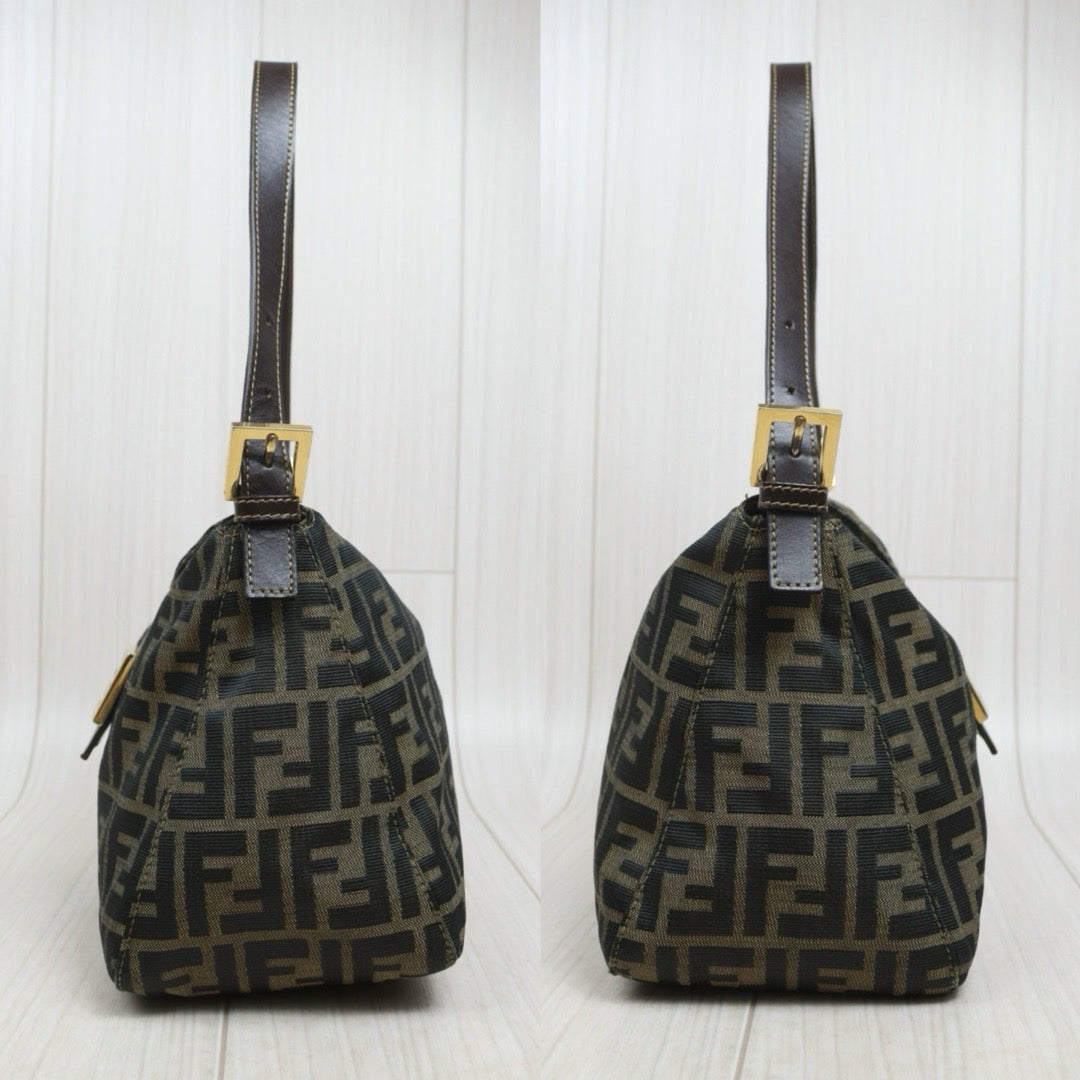 Include Entrupy Certificate of Authenticity｜Good ( Rank AB)｜ FENDI Zucca Mamma Baguette Shoulder Bag ｜26081805