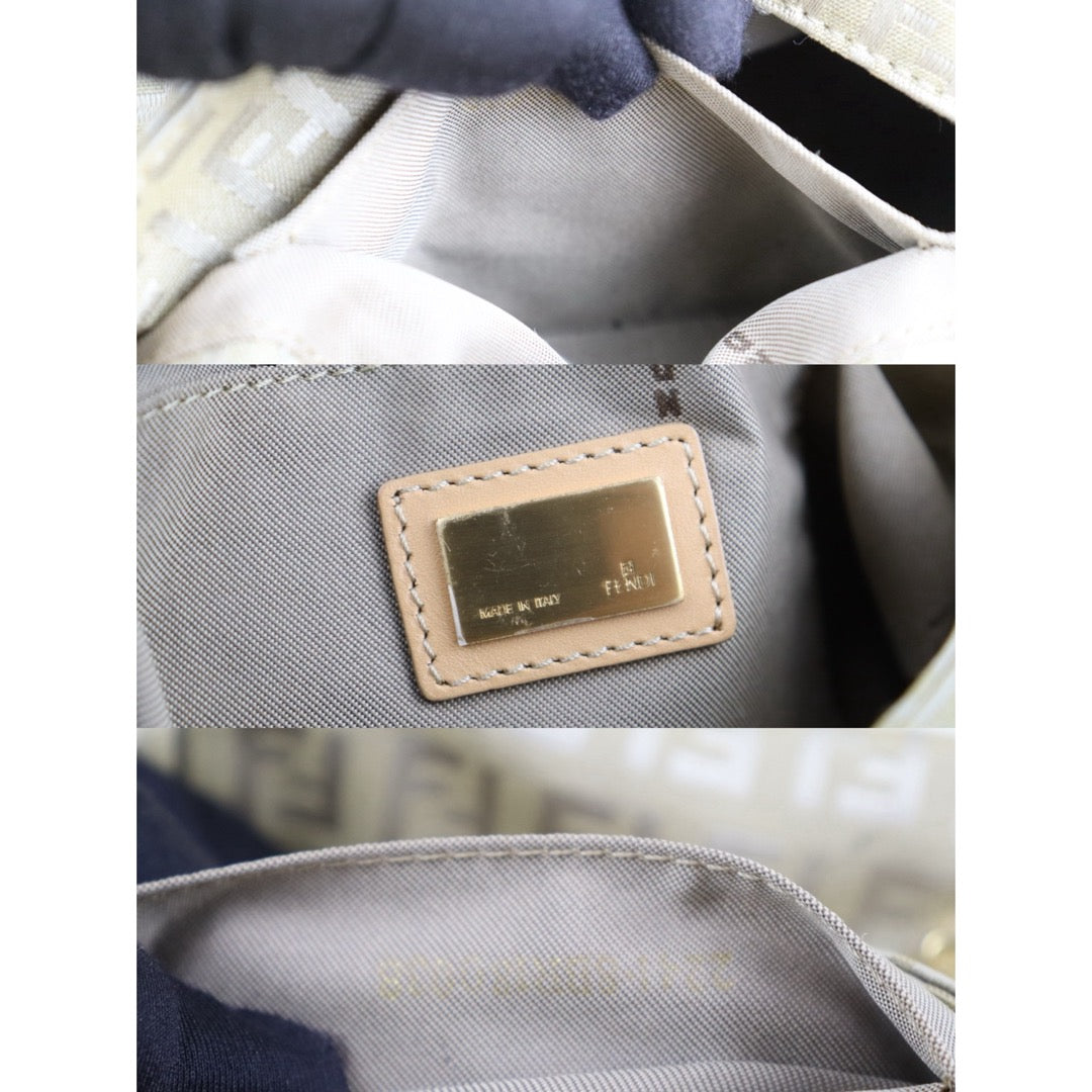 Good ( Rank AB)｜ FENDI Zucca Mamma Baguette Shoulder Bag  Gold Hardware Beige｜H25090809