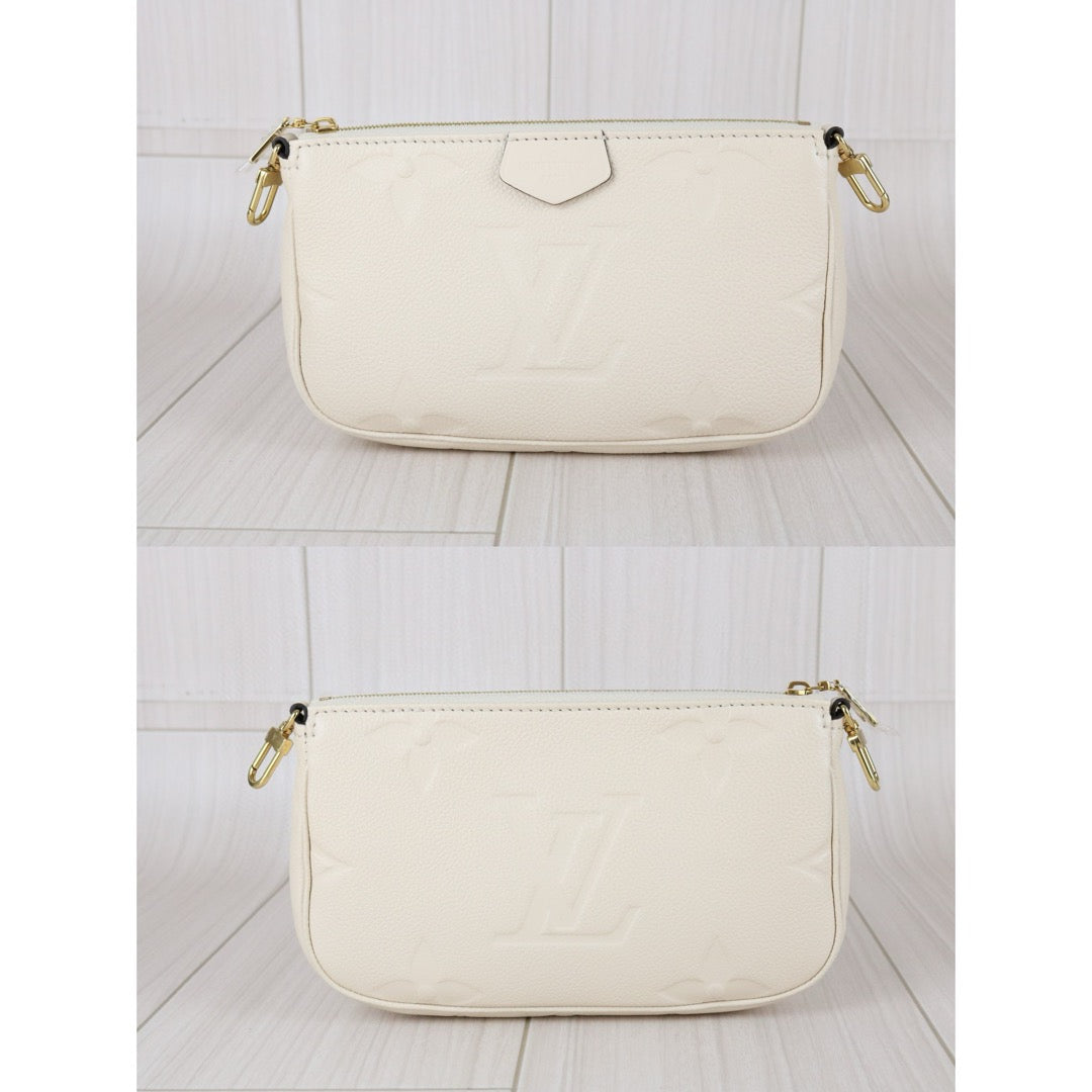 Excellent（Rank SA）｜ LV Monogram Multiti Pochette Accessoire Empreinte Leather Gream IC Chips Model ｜J25042402