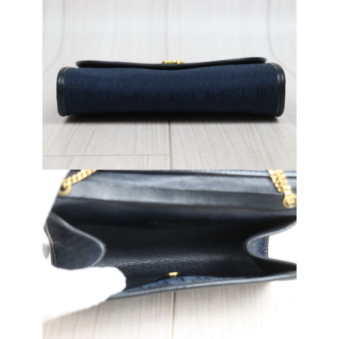 Good ( Rank AB)｜ Dior  Trotter Vintage Chain  Shoulder Bag Navy Blue｜26021906