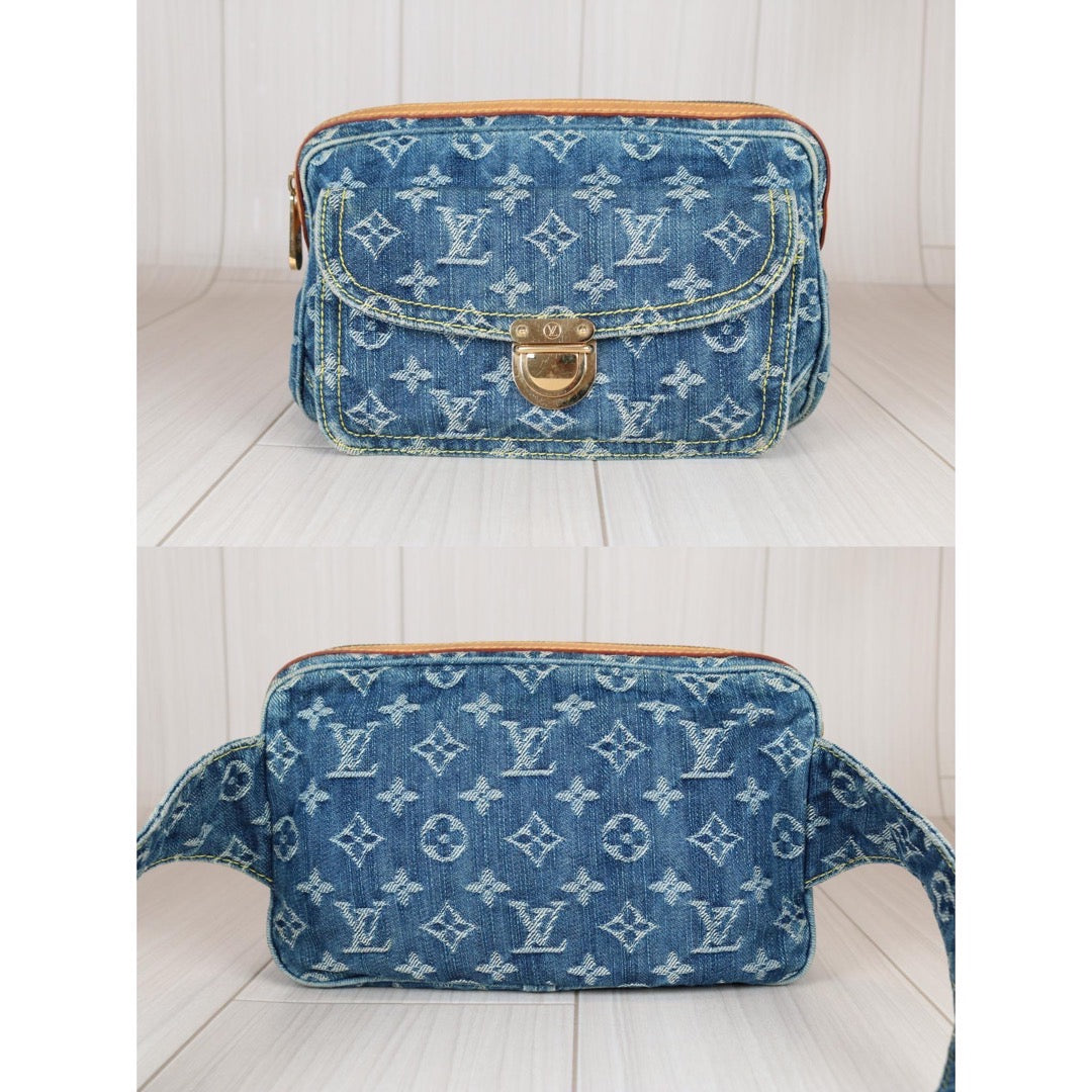 Rank AB ｜  LV Monogram Denim Waist Bag   ｜S24071504